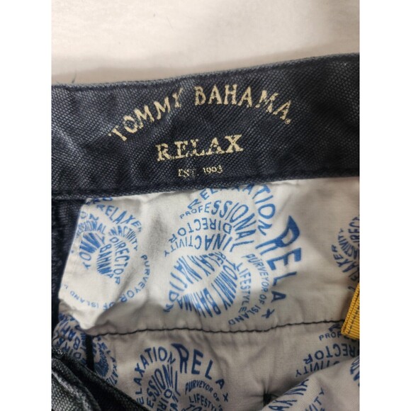 Tommy Bahamas Relax  Shorts Men Size 33 Blue Flat Front Side Pockets 9” Inseam - Picture 2 of 7